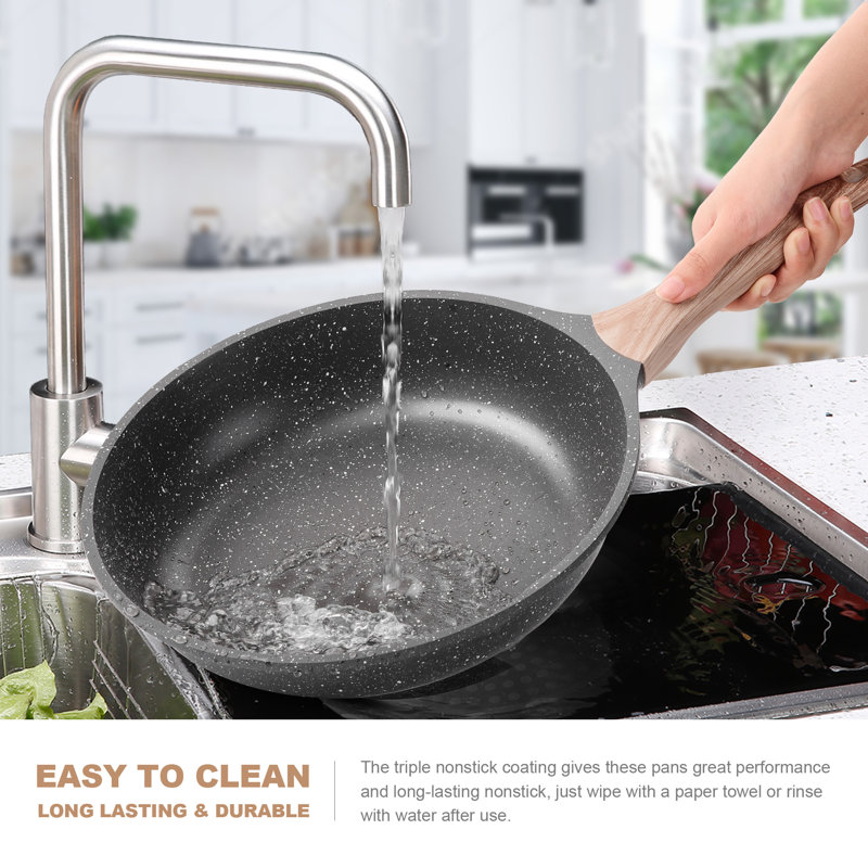Panset9506 Aluminum Non-Stick Frying Pan Set, Grey