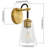 Modern Gold Swing Arm Wall Sconce, 1-Light Iron Sconce Lighting for Bedroom, Bathroom, Living Room & Hallway