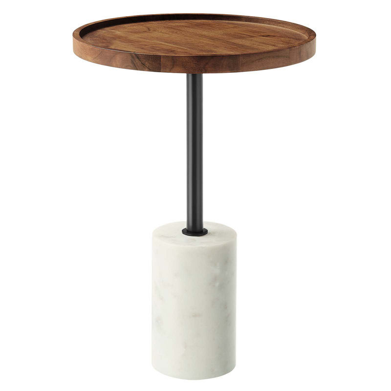 Table de bout Modway, Chêne pâle / blanc