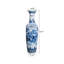 Grand vase sur pied en céramique de 70,87 po peint à la main bleu et blanc Jingdezhen-1793051051