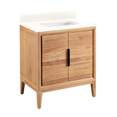30" Aliso Single Bathroom Vanity Set with Rectangular Undermount Sink