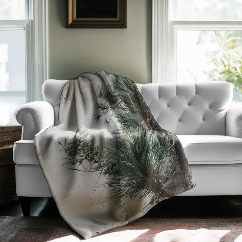 Evergreen Enchantment - Couverture en sherpa de qualité supérieure, Lit simple