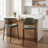 Devane Upholstered Counter Stool With Armrest-123161737