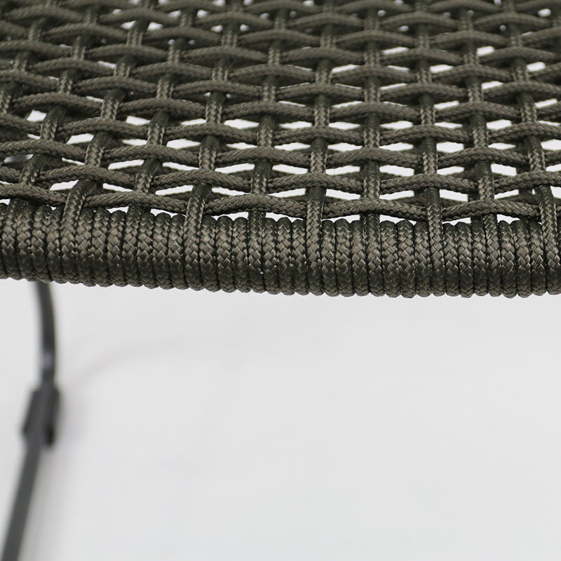 Knot Patio Dining Side Chair, Charcoal Gray /Charcoal 