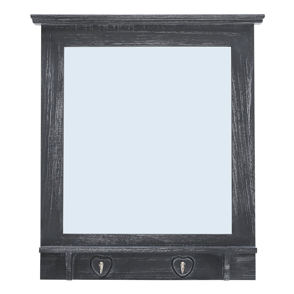 Colbourne Solid Wood Rectangle Wall Mirror