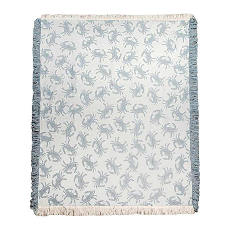 Jeté en rayonne de crabe manuel manuel 48 po x 60 po Woodworkers & Weavers
