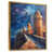 Toile avec cadre flottant or