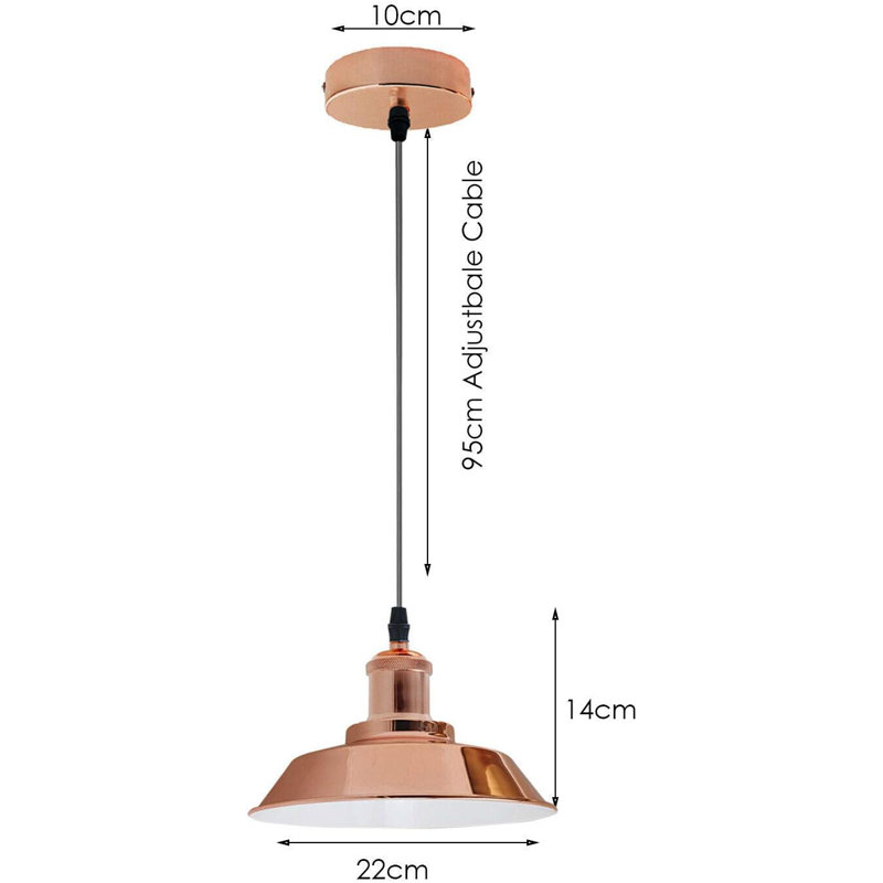 1 - Light Rose Gold Bowl Pendant
