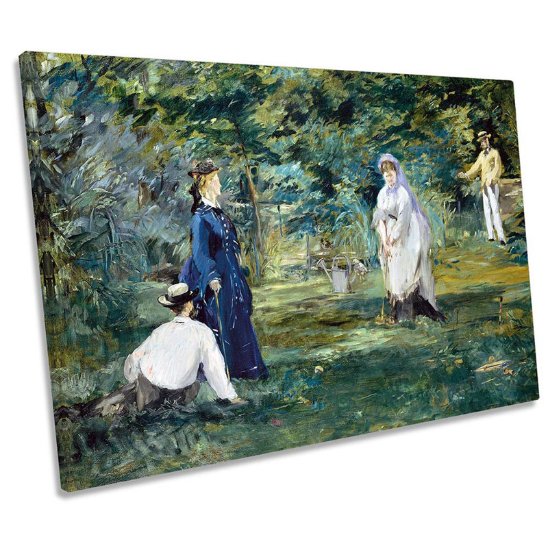 Edouard Manet A Game Of Croquet - Wrapped Canvas Print, 50.8cm H x 76.2cm W x 2cm D