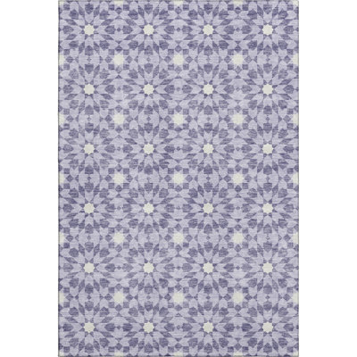 Premium Machine Washable Tweedy Lilac Rug