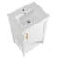 Meuble-lavabo simple 15,5 po avec plateau en bois manufacturé Zykiah
