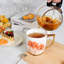 Céramique tasse à marguerite - tasse à café 15 oz pour café au lait Moka, tasse à fleurs en porcelaine pour la maison et le bureau, cadeaux de Noël de l'Action de grâce