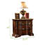 Table de chevet élégante en noyer foncé - 3 tiroirs inclus pour ajouter style et fonctionnalité à votre