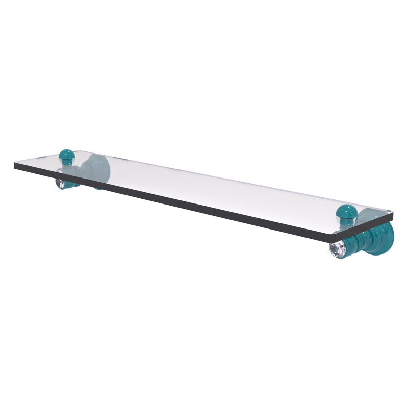 Tablette flottante Carolina, H 2,4 po x l 22 po x P 5,54 po, Bleu sarcelle Glokzin