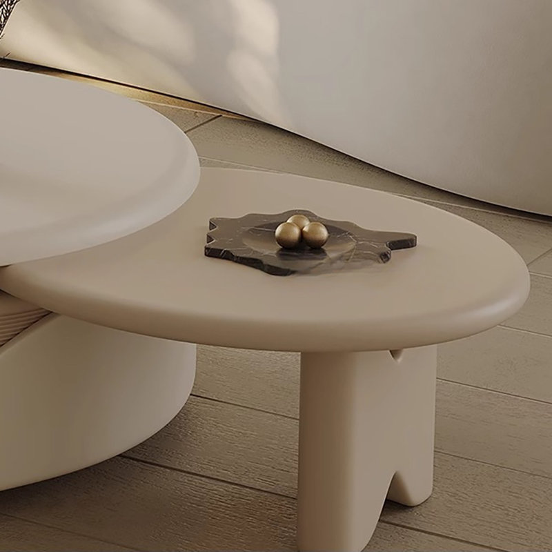 Modern simple cream style coffee table combination