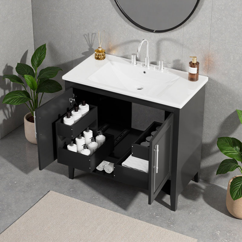 36" Bathroom Vanity With Sink