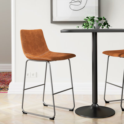Shayla Upholstered Counter Stool with Metal Frame