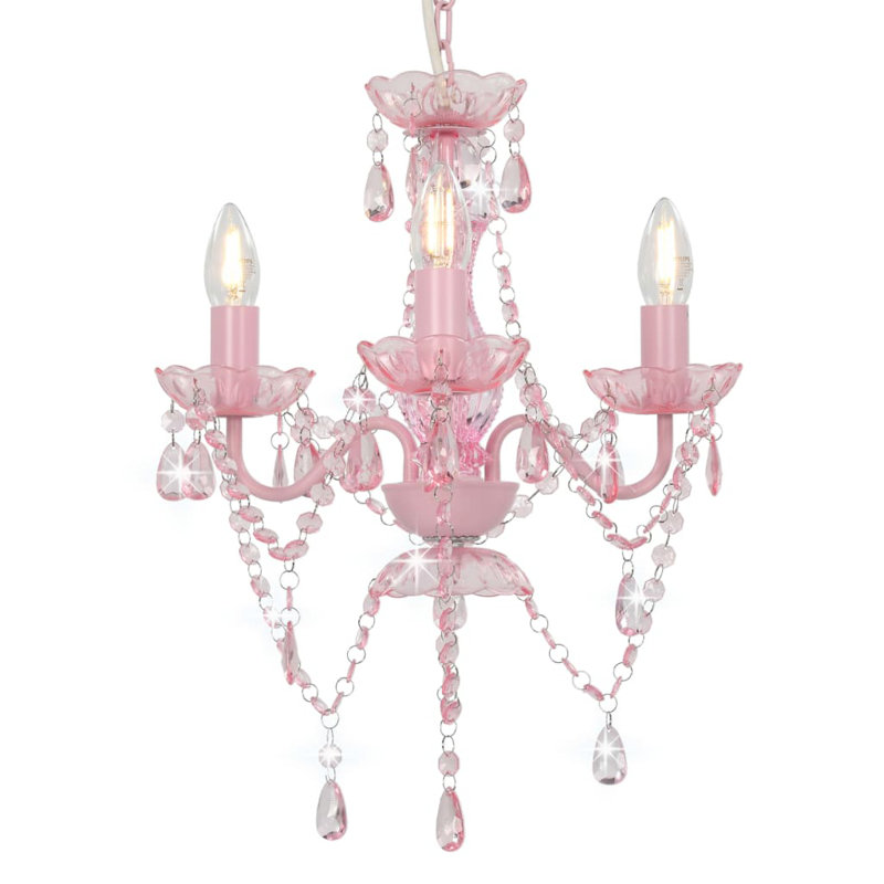 Espinal 3 - Light Crystal Chandelier, Pink