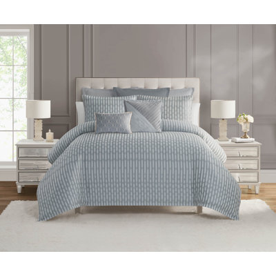 Aretha Blue Moon 3 Piece Queen Comforter Set