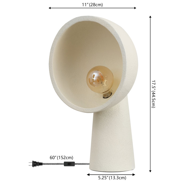 Lampe de table colonne DEL 17,5 po Claude