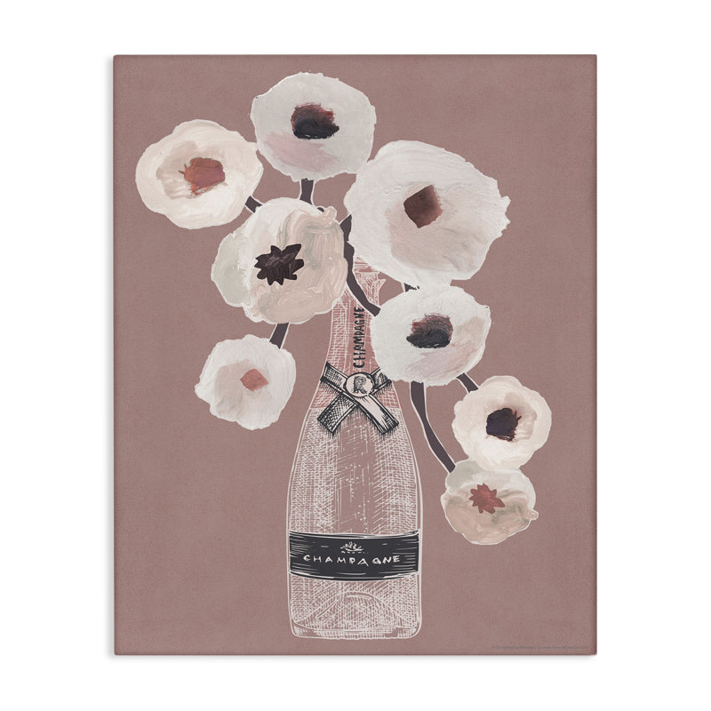 Art mural sur toile "White Poppies Champagne" par Reinders, H 40 po x l 30 po