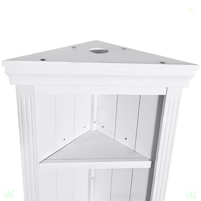 Tall Modern Corner Shelf,5 Tier Corner Bookcase With LED Light, Storage Standing Shelf Unit, Open Corner Plant Display Stand For Small Space For Livin -  Lark Manor™, D0C9738CA0AC4976BB94BEB5209D3DD3