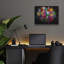  «Purple Flower Bomb» par Heather Gauthier, art mural en verre acrylique, 16 po x 12 po