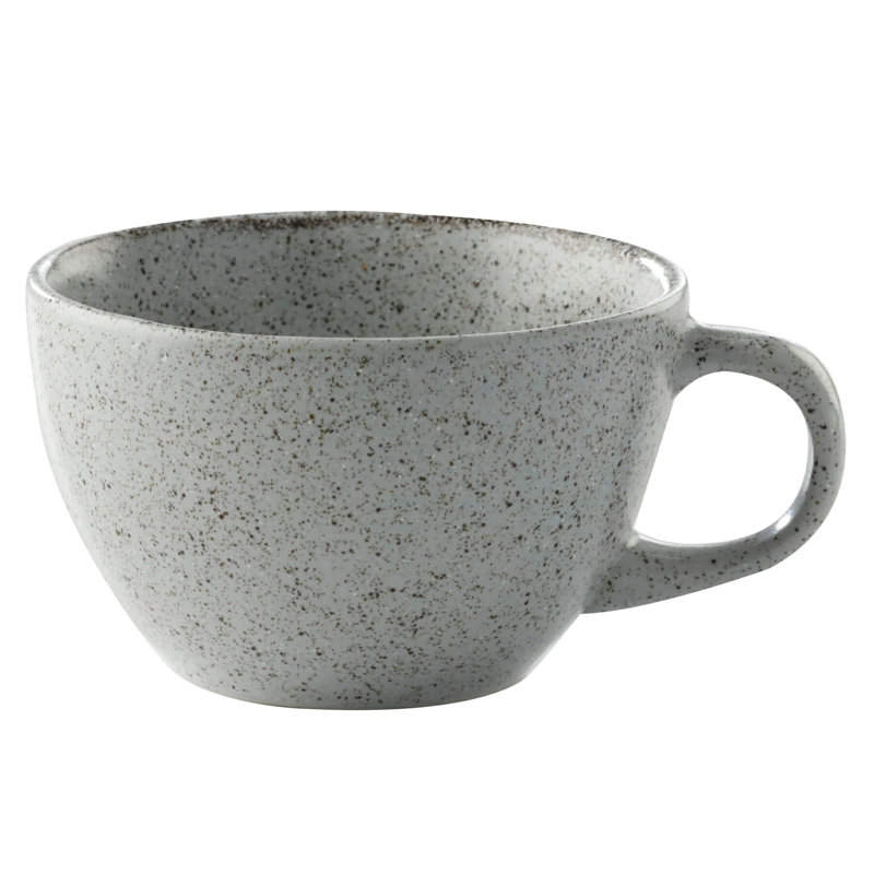 G.E.T. High-Strength Porcelain Coffee Mug, 8.8 Ounce, Grey (Set of 12)