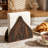 Pine Wood Napkin Holder, Freestanding Vintage Distressed Stand with Carved Floral Details
