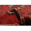 Tapis rouge en laine noué à la main de conception unique 3 pi 7 po x 5 pi 11 po