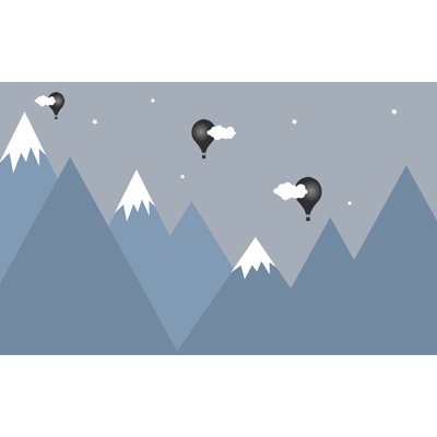 Papier peint amovible pour enfants, paysage de montagne