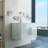 30" Wall-Mounted Glossy White Bathroom Vanity with Ceramic Sink Combo and 2 Soft-Close Doors