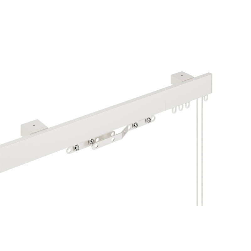 Bridgeview Corded Aluminium Curtain Track White, 3.2cm H x 250cm W x 3.5cm D