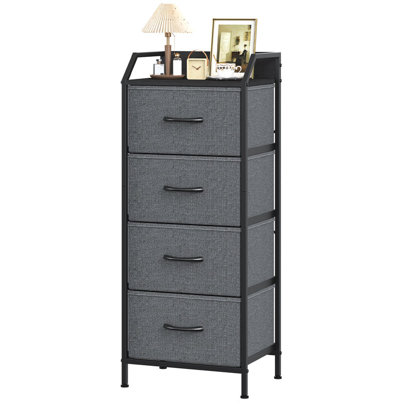 40 W 4 - Drawer Chest of Drawers, Deep Grey