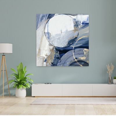 Blue Halo I Abstract Geometric Modern Art