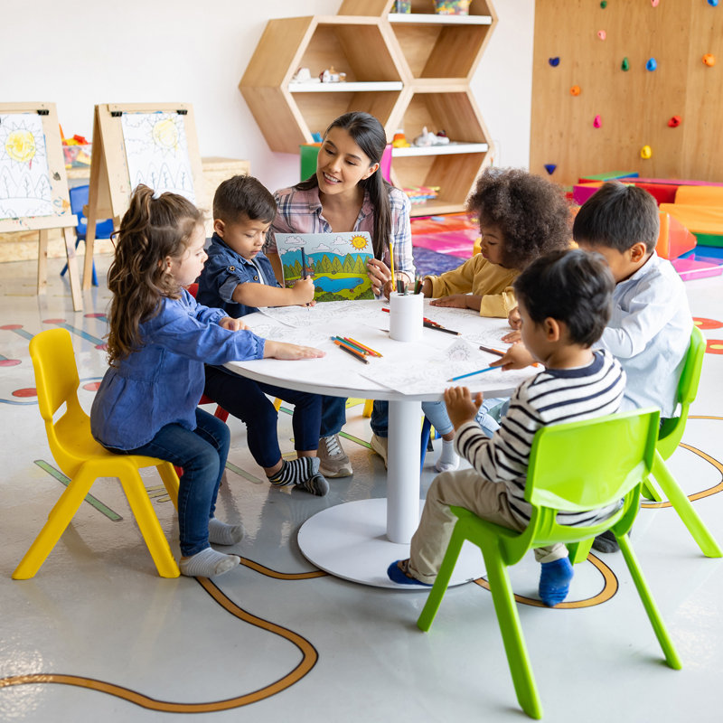 12Pcs Stackable School Chairs, Colorful Kids Plastic Chair for Toddlers, Dark Colors, 12