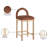 Conrad Letcher Velvet Counter Stool-379838280