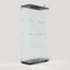 File Cabinet Made Of Tempered Glass, Black, With Adjustable Feet For Uneven Ground Surfaces Glass Wine & Cabinet, A Stable Position, Balance, And Stability On-182583459