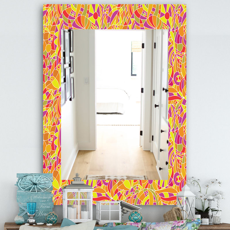 Miroir d’appoint mural moderne à la main, H 24 po x l 32 po