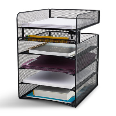 Onyx Mesh Horizontal Hanging Desk Storage