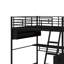 Lit mezzanine double en métal avec DEL, bureau et tablettes-1552271977