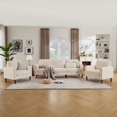 Ensemble de salon avec canapé 91,73 po et 2 fauteuils