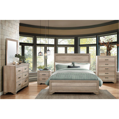 Ensemble de chambre avec lit plateforme 3 pièces Jekhari