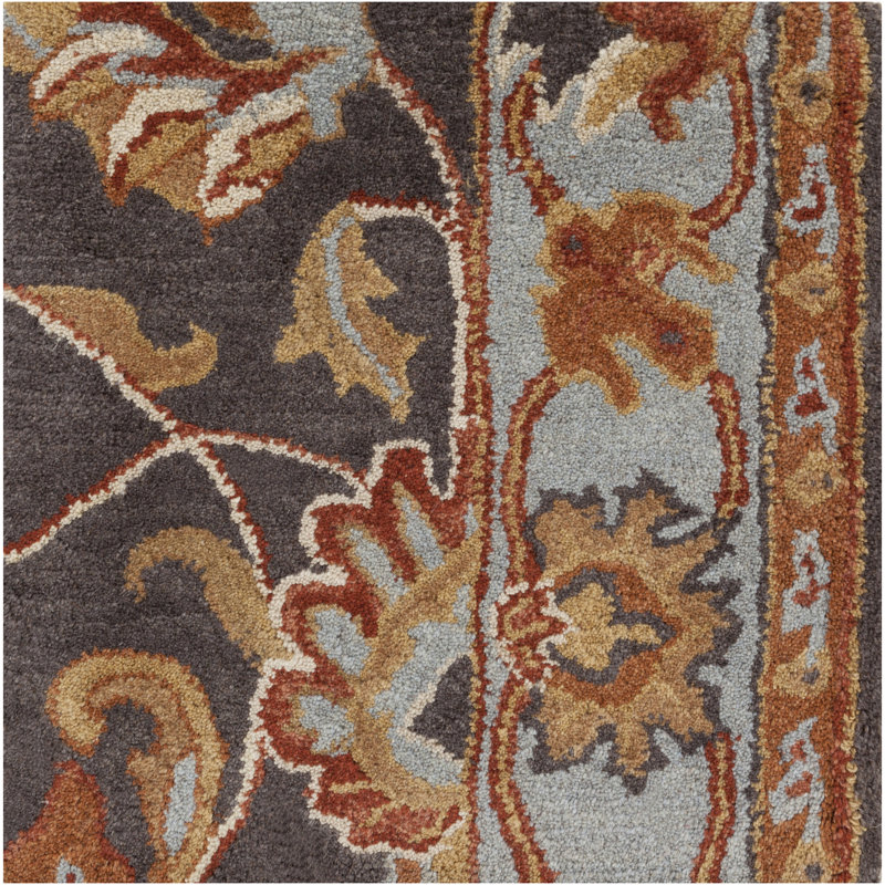 Teshina Hand Tufted Wool Rug, Half Circle 2' x 4'