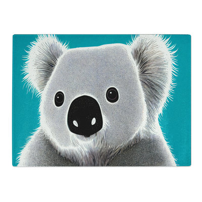 Cute Koala Bear  Glass Chopping Board