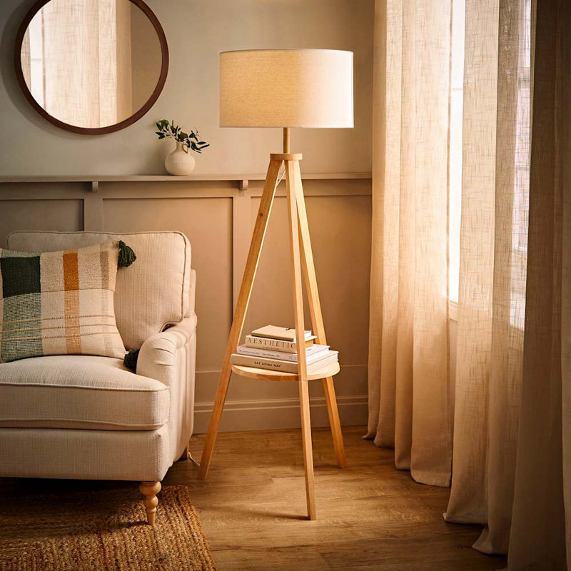 Aristeia 149cm Tripod Floor Lamp, Natural, Natural, No