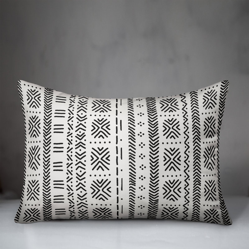  Mudcloth Rectangular Pillow Cover & Insert