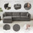 Winfree 112.6" W 4-Piece Modular Sectional with Storage Ottoman -490822390