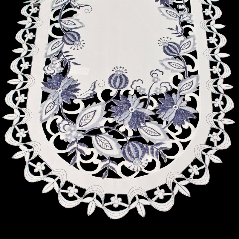 Chemin de table Sherika Delft, 34 po x 15 po