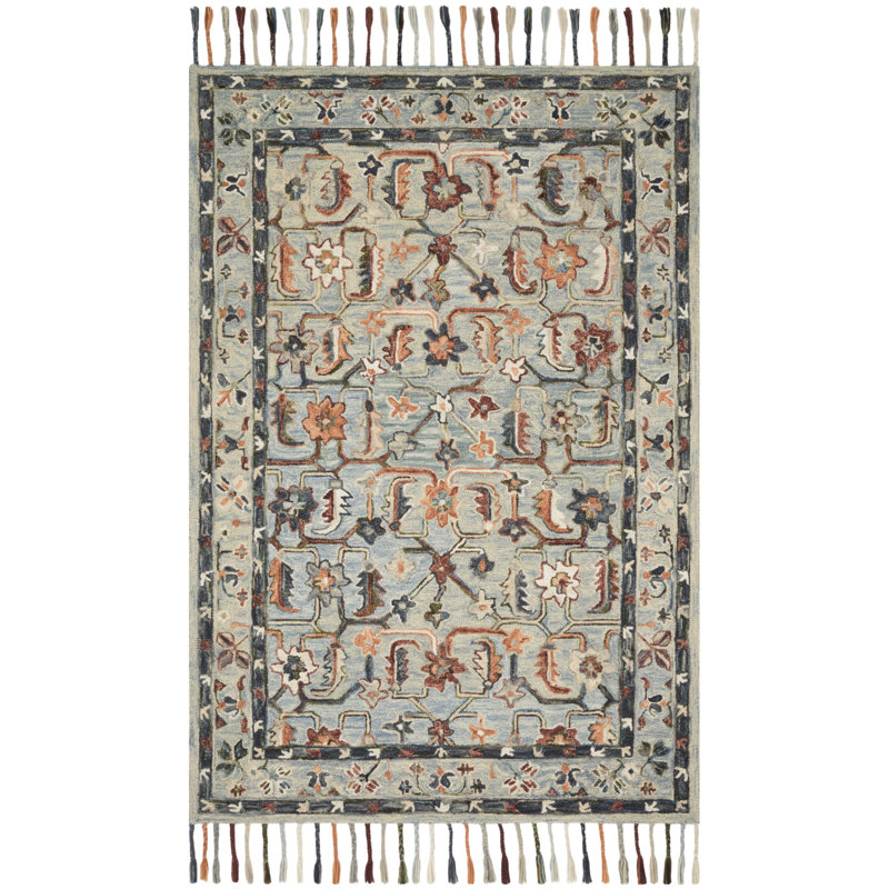 Bothell Wool Oriental Indoor Rug, Square 1'6"